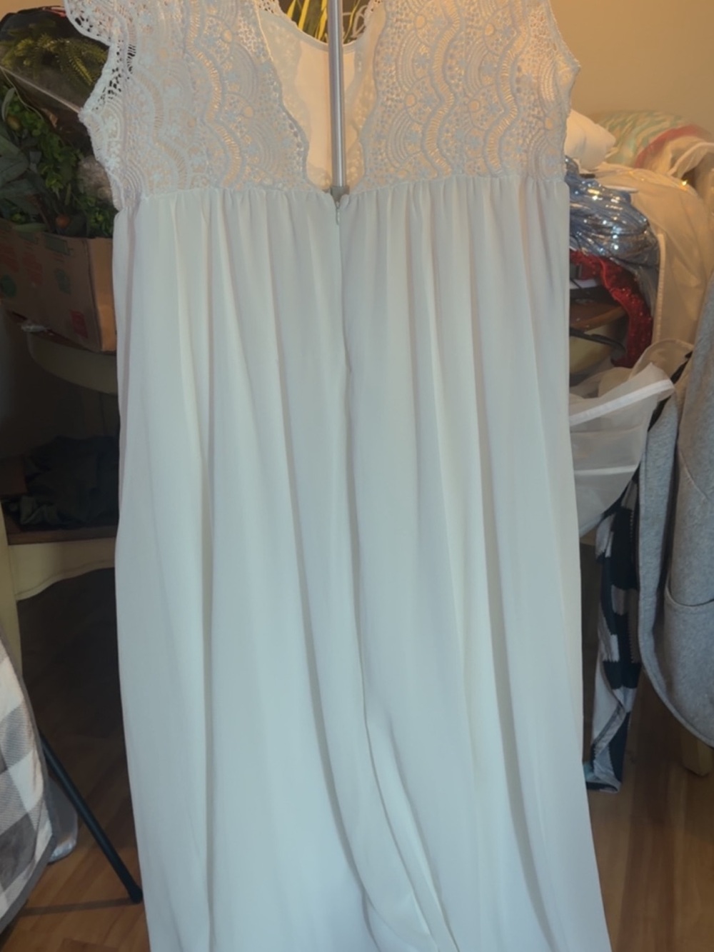 SHEIN White Lace Bodice Wedding Dress - Picture 8 of 13